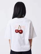 Pxp Camiseta Blanca Mujer Cerezas