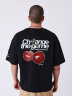 PXP Camiseta Negra Cerezas Change Game