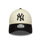 New era New York Yankees Womens MLB Faux Suede Light Beige 9FORTY Adjustable Cap