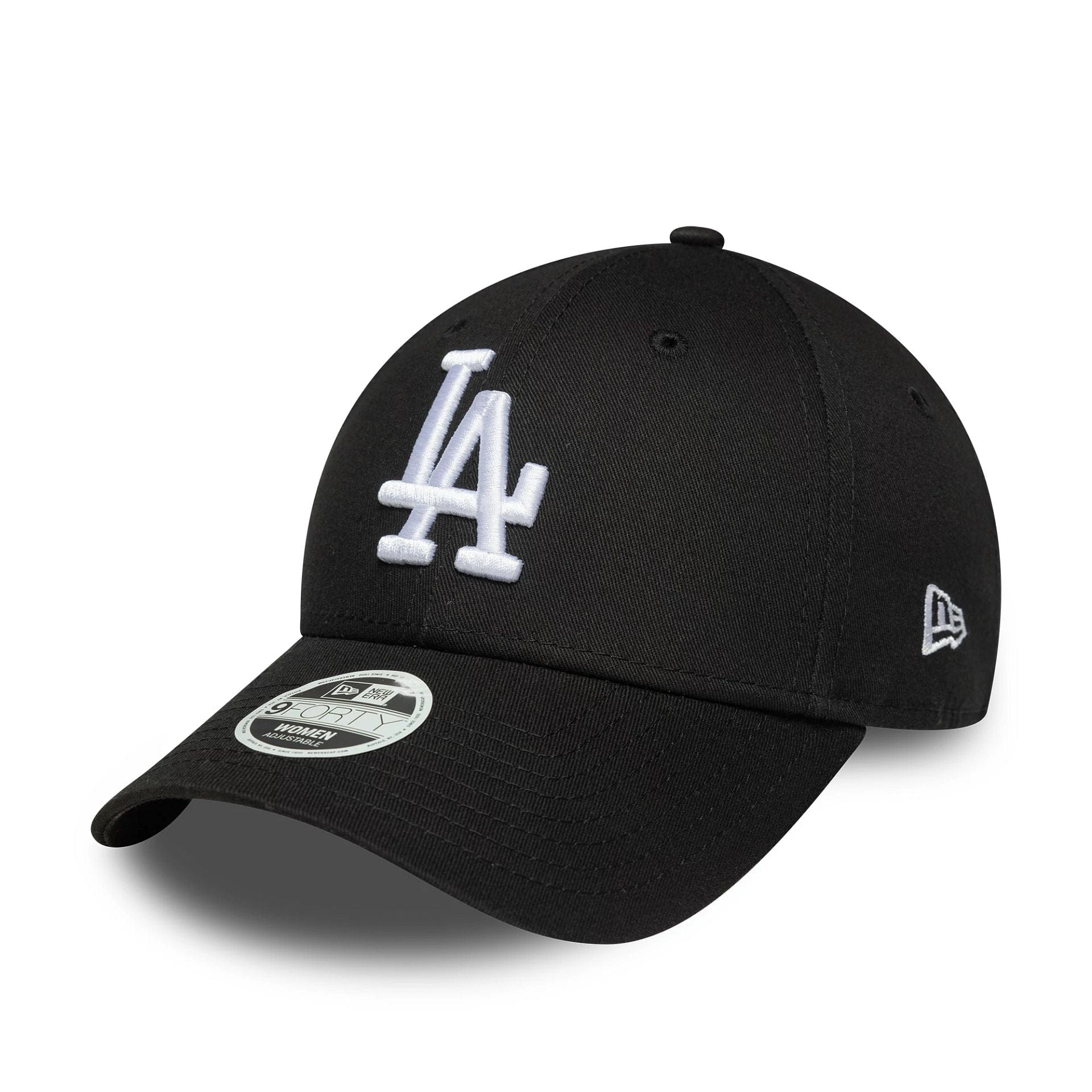 New era LA Dodgers Womens MLB League Essential Black 9FORTY Adjustable Cap