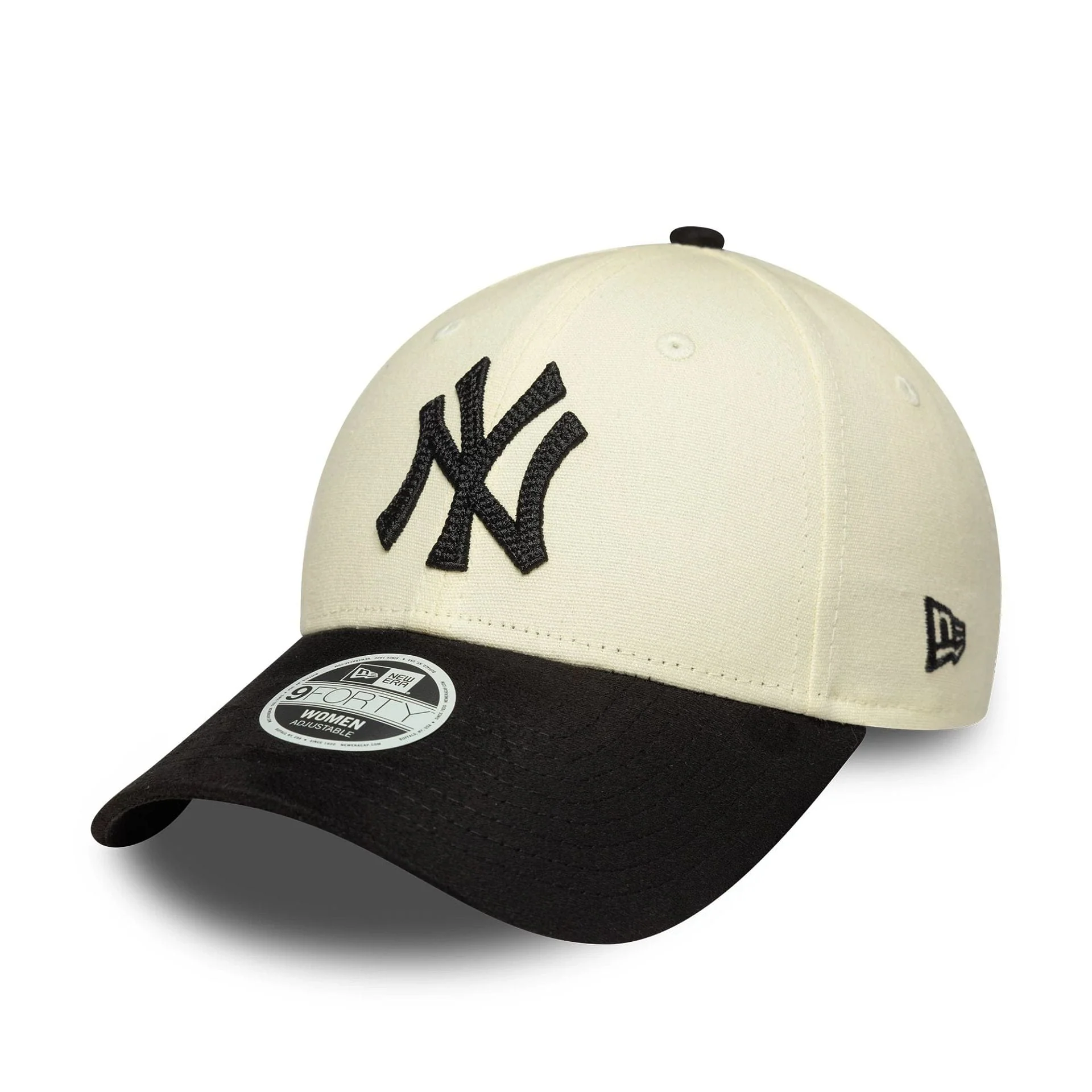 New era New York Yankees Womens MLB Faux Suede Light Beige 9FORTY Adjustable Cap