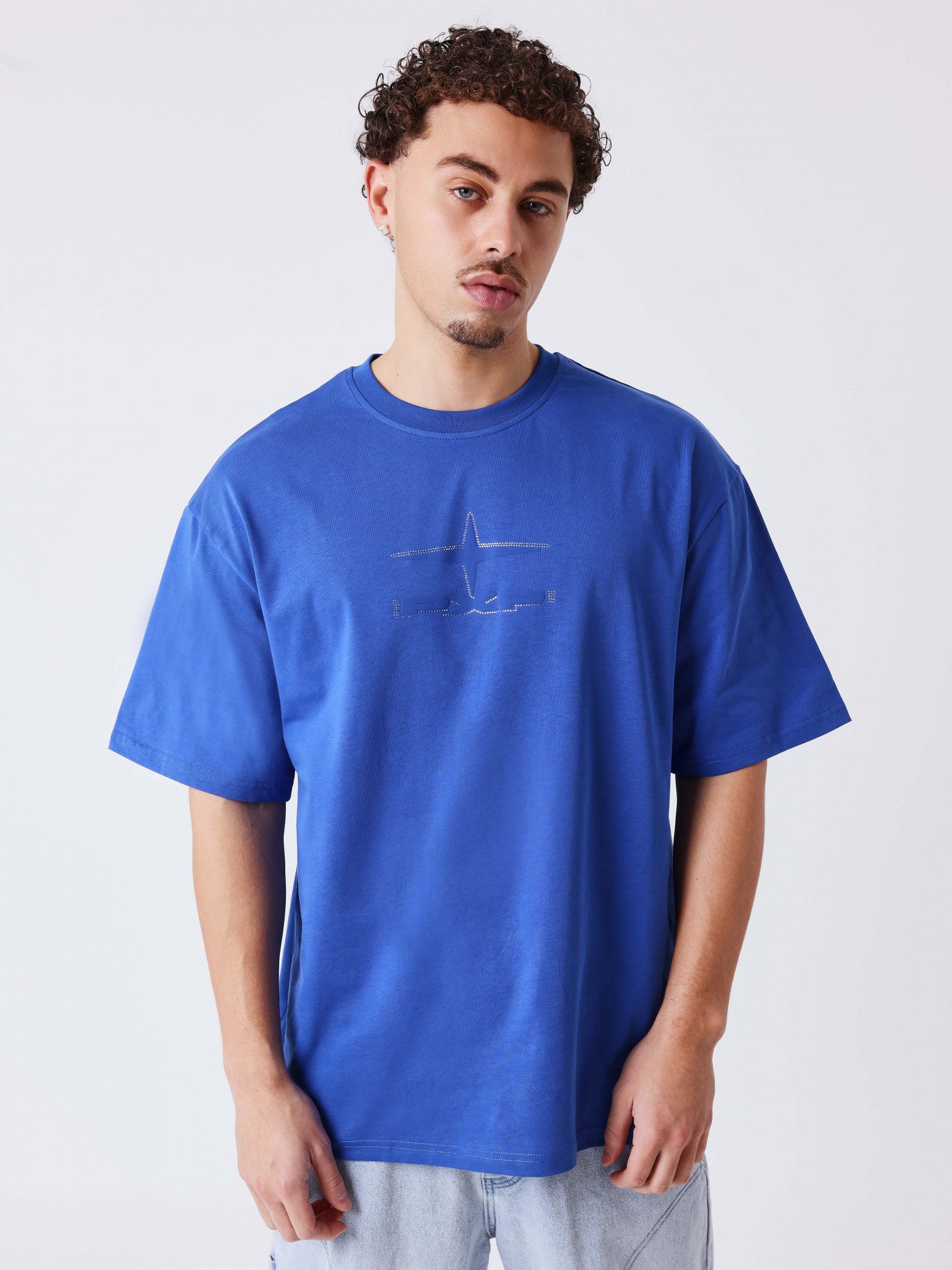 PXP Camiseta Azul Logo Strass
