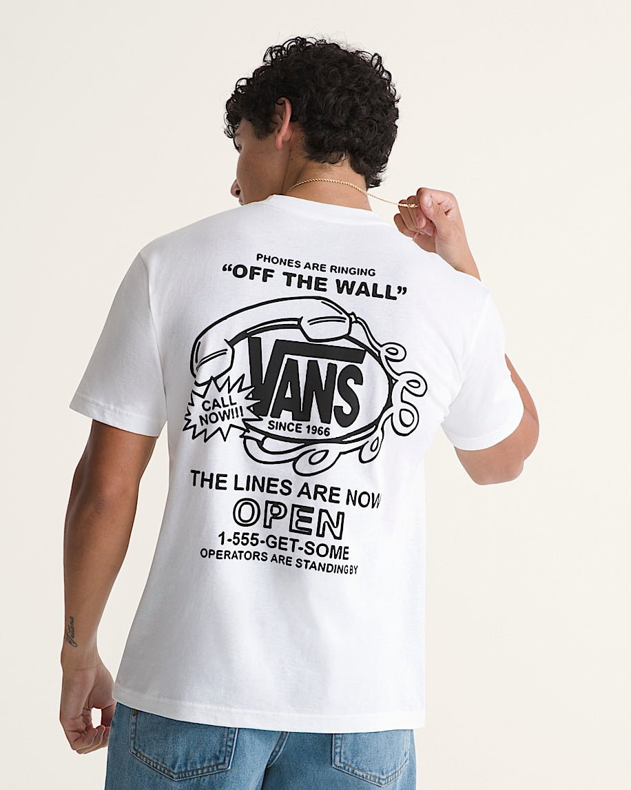 VANS HOT LINES SS TEE WHITE