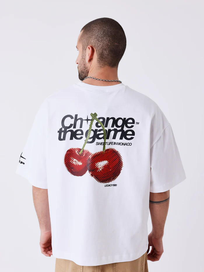 Pxp Camiseta Blanca Cerezas