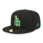 New Era LA Dodgers MLB Saint Patrick's Day Black 59FIFTY Fitted Cap