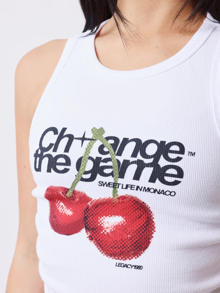 Pxp Top Tirantes Blanco Cerezas